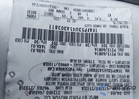 2005 Ford Taurus Se z USA, uszkodzony, nr VIN 1FAFP53U45A303811